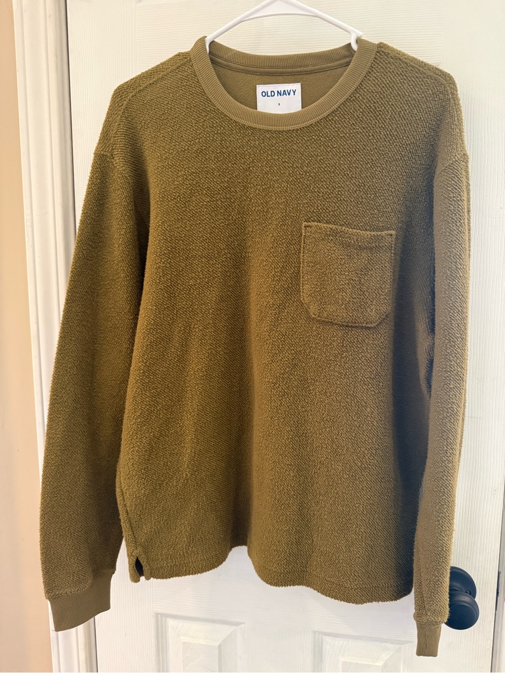 Old Navy Olive Crewneck Sweater with Pocket